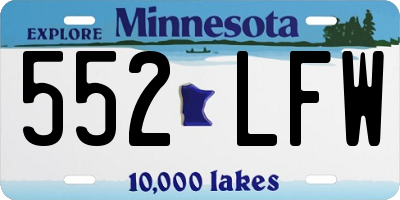 MN license plate 552LFW