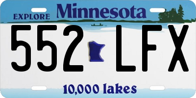 MN license plate 552LFX