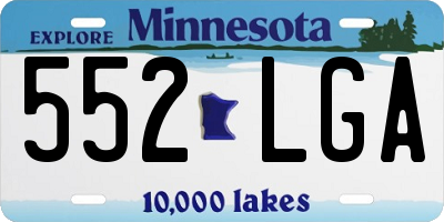 MN license plate 552LGA