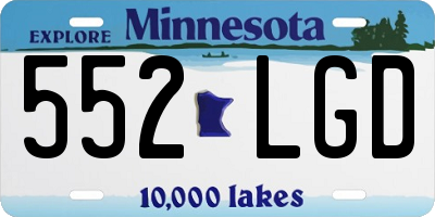 MN license plate 552LGD