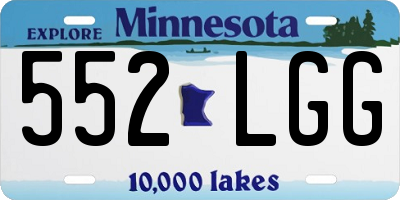 MN license plate 552LGG