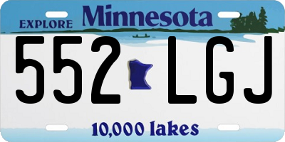 MN license plate 552LGJ