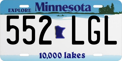 MN license plate 552LGL
