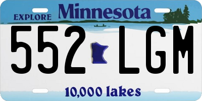 MN license plate 552LGM