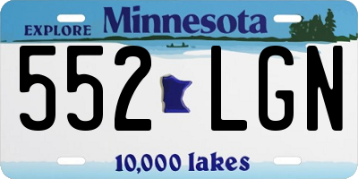 MN license plate 552LGN