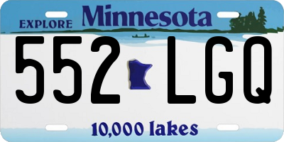 MN license plate 552LGQ