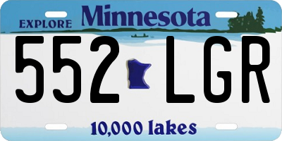 MN license plate 552LGR