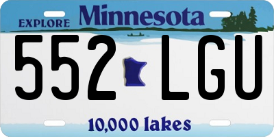 MN license plate 552LGU