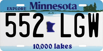 MN license plate 552LGW