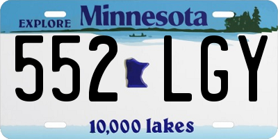MN license plate 552LGY
