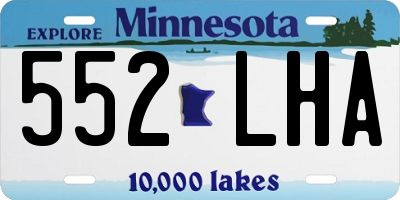 MN license plate 552LHA