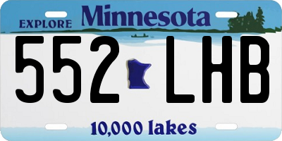 MN license plate 552LHB