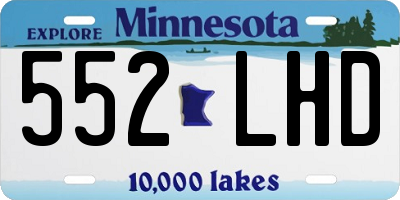MN license plate 552LHD