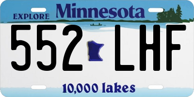 MN license plate 552LHF