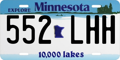MN license plate 552LHH