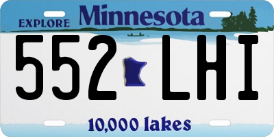 MN license plate 552LHI