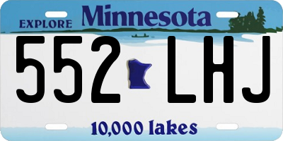 MN license plate 552LHJ