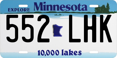 MN license plate 552LHK