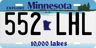 MN license plate 552LHL