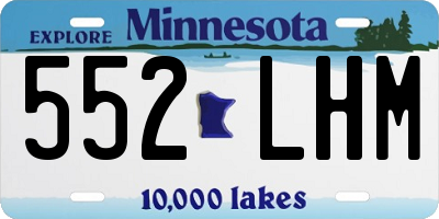 MN license plate 552LHM