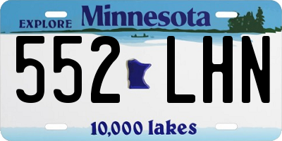 MN license plate 552LHN