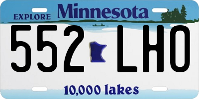 MN license plate 552LHO