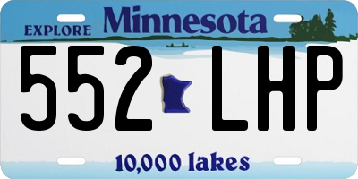 MN license plate 552LHP