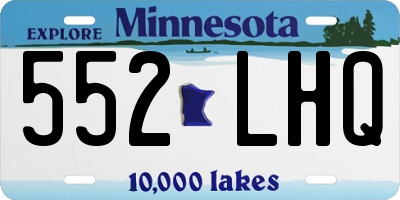 MN license plate 552LHQ