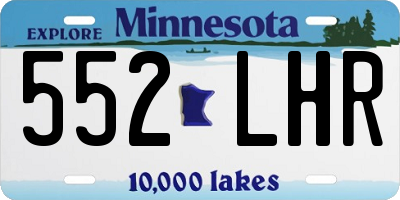 MN license plate 552LHR