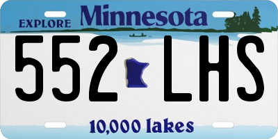 MN license plate 552LHS