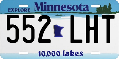 MN license plate 552LHT