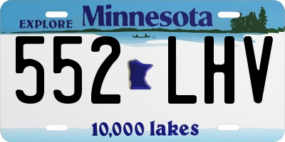 MN license plate 552LHV