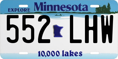 MN license plate 552LHW