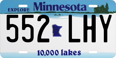 MN license plate 552LHY