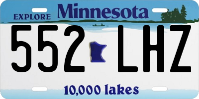 MN license plate 552LHZ