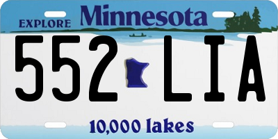 MN license plate 552LIA