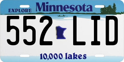 MN license plate 552LID