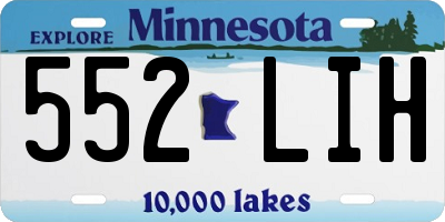MN license plate 552LIH
