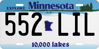MN license plate 552LIL