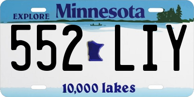 MN license plate 552LIY