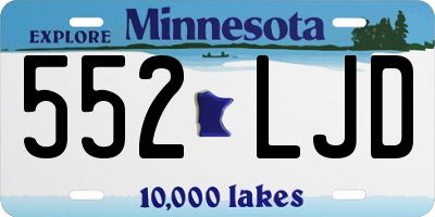MN license plate 552LJD