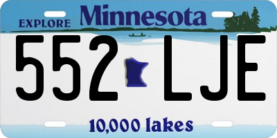 MN license plate 552LJE