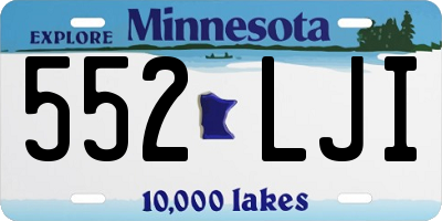 MN license plate 552LJI