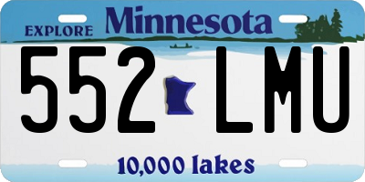 MN license plate 552LMU