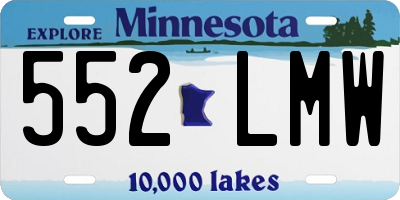 MN license plate 552LMW