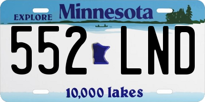 MN license plate 552LND