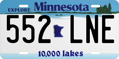 MN license plate 552LNE