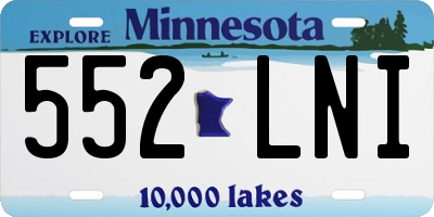 MN license plate 552LNI