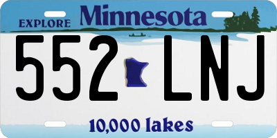 MN license plate 552LNJ