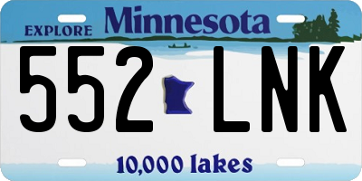 MN license plate 552LNK